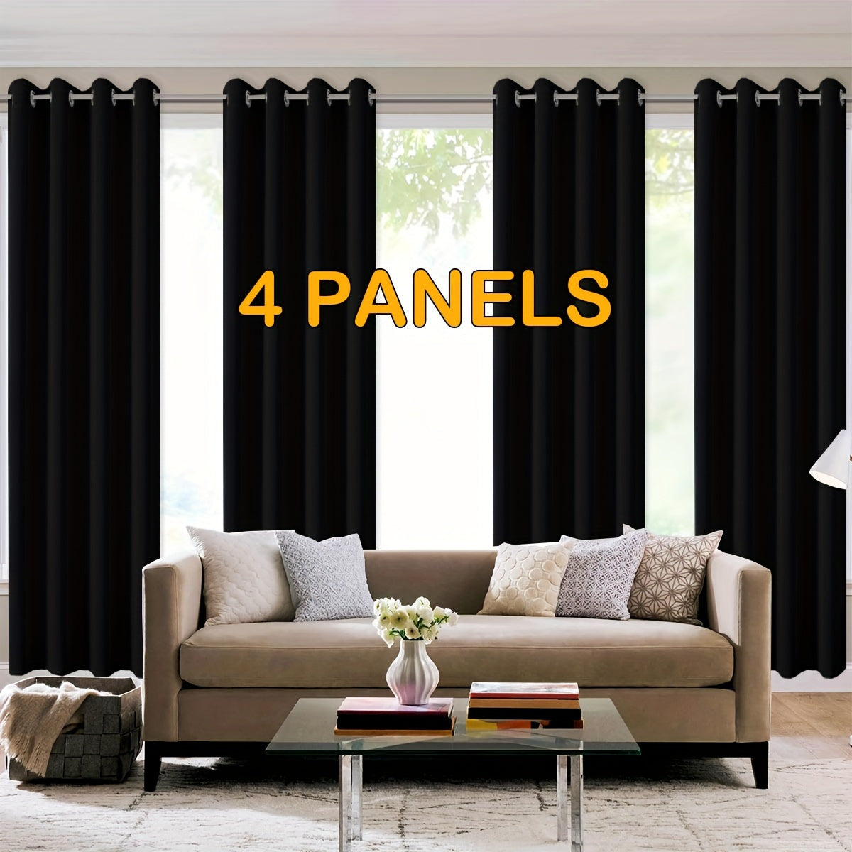 Luxurious Thick Black Curtain