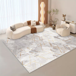 Luxurious Golden Line Area Rug