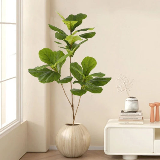 Lifelike Artificial Ficus Rubber Tree Branch