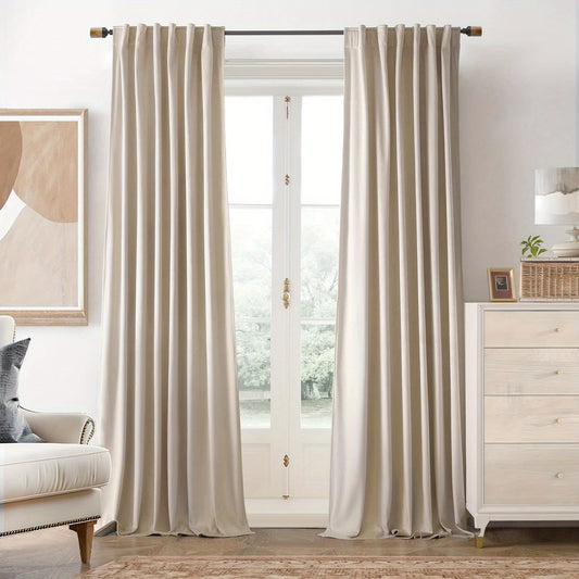 Set of Super Soft Velvet Blackout Curtains