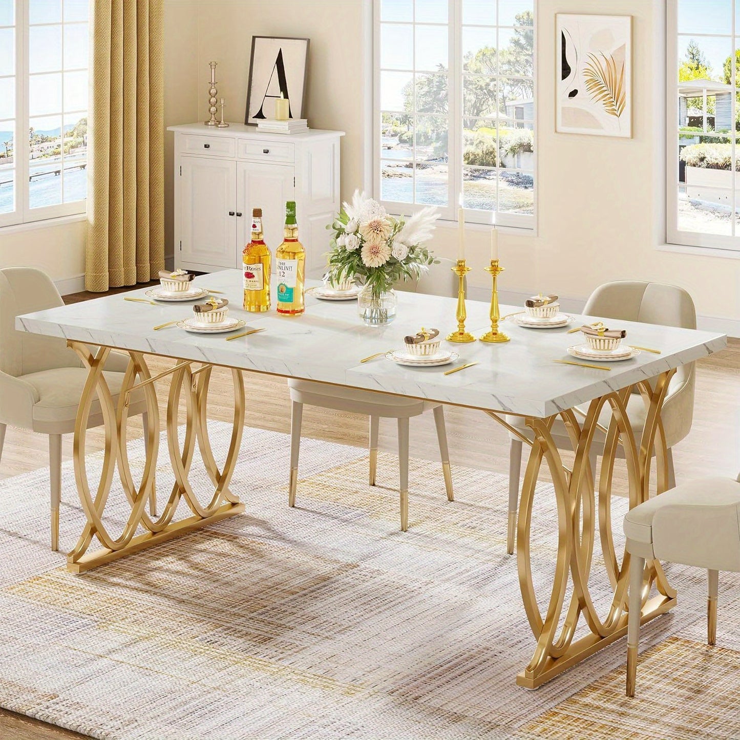 Large Modern Rectangular Dining Table