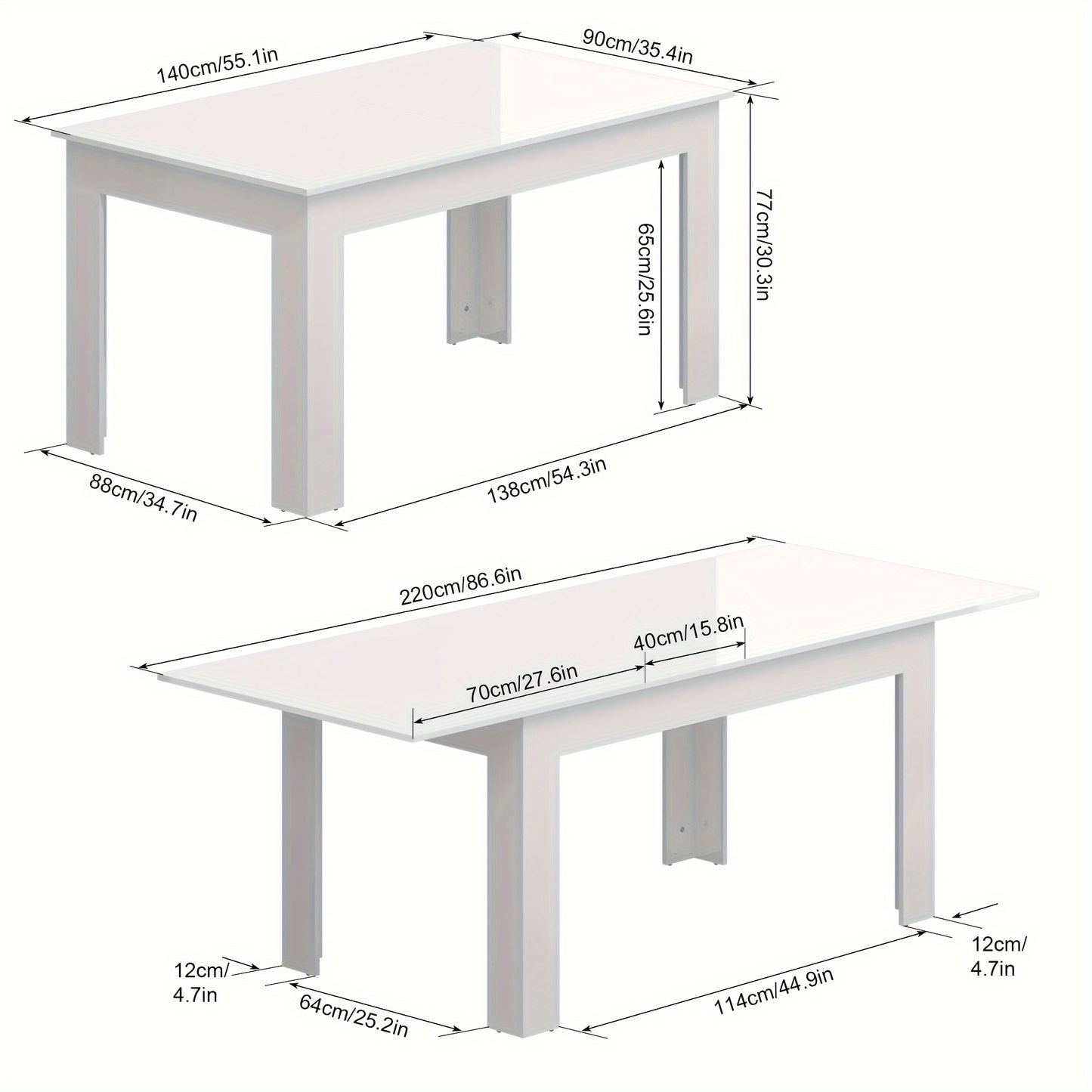 Modern Expandable Dining Table