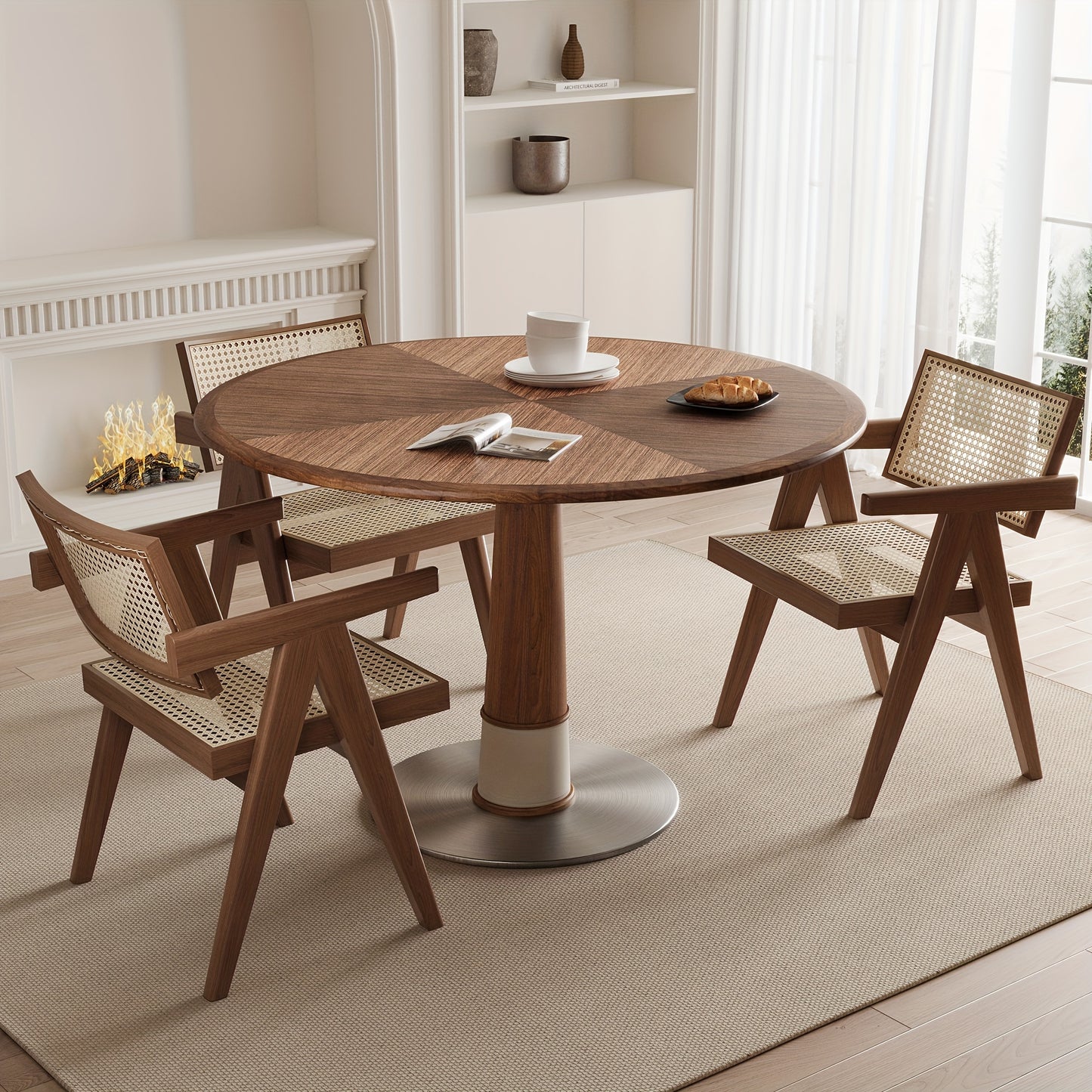 Solid Wood Round Dining Table