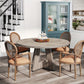 Rustic Wood Round Farmhouse Dining Table for 4