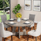 Rustic Wood Round Farmhouse Dining Table for 4