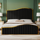 Headboard Platform Bed Velvet