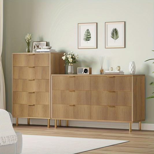 6-Drawer Modern Wooden Double Chest