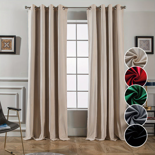 Blackout Velvet Curtains Super Soft Thermal Insulated Drapes