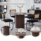 Modern Round Wood Dining Table for 4