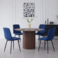 Modern Round Wood Dining Table for 4