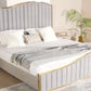 Headboard Platform Bed Velvet